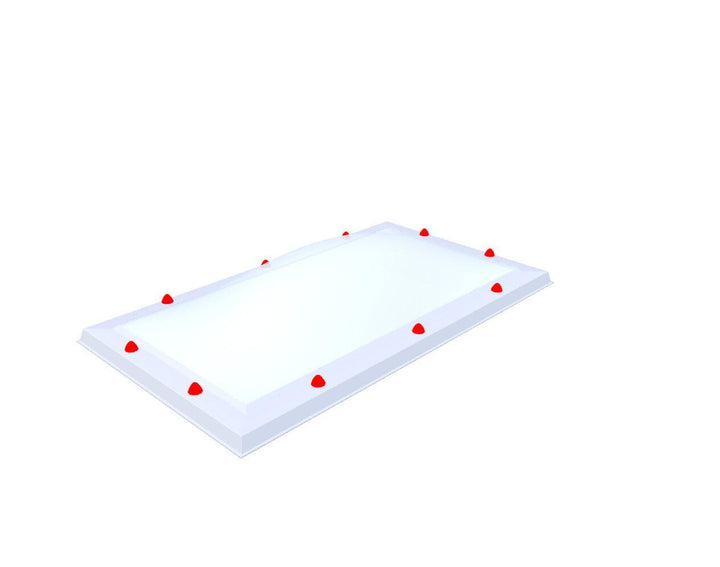 Skylux-Skylight 60x120 cm-Triple-walled (1.70 W/m²K) Heated space? Choose this version or higher!-Polycarbonate (250 times more impact-resistant than glass)-Heat-reflective * opal & non transparent-15