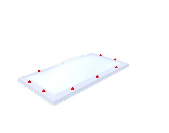 Skylux-Skylight 60x130 cm-Triple-walled (1.70 W/m²K) Heated space? Choose this version or higher!-Polycarbonate (250 times more impact-resistant than glass)-Heat-reflective * opal & non transparent-15
