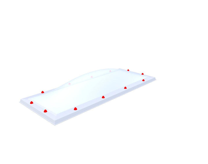 Skylux-Skylight 60x180 cm-Triple-walled (1.70 W/m²K) Heated space? Choose this version or higher!-Polycarbonate (250 times more impact-resistant than glass)-Heat-reflective * opal & non transparent-15
