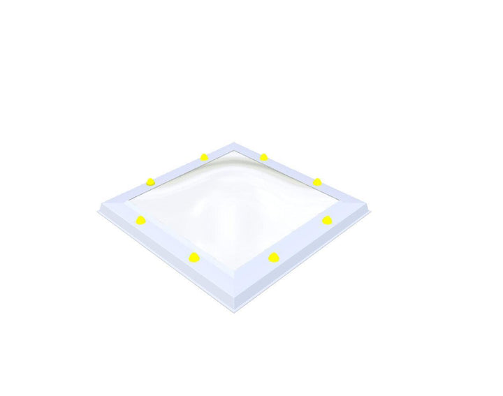 Skylux-Skylight 60x60 cm-Single-walled (least insulating - 5.17 W/m²K)-Acrylic (10 times more impact-resistant than glass)-Clear * just like glass-2
