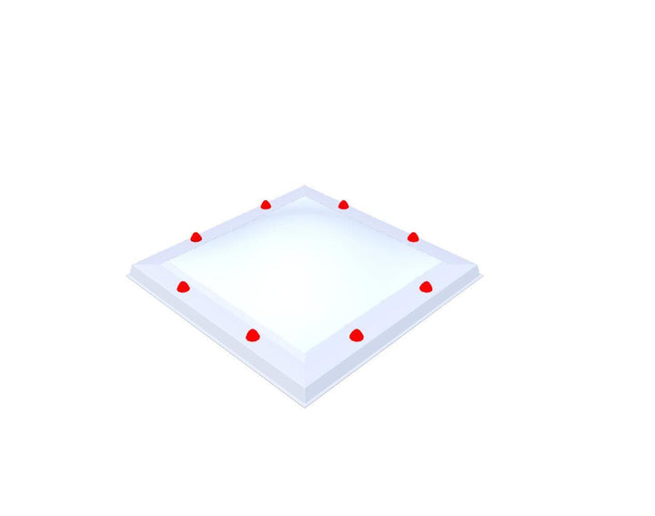 Skylux-Skylight 60x60 cm-Triple-walled (1.70 W/m²K) Heated space? Choose this version or higher!-Polycarbonate (250 times more impact-resistant than glass)-Opal * (milk glass) non transparent-14