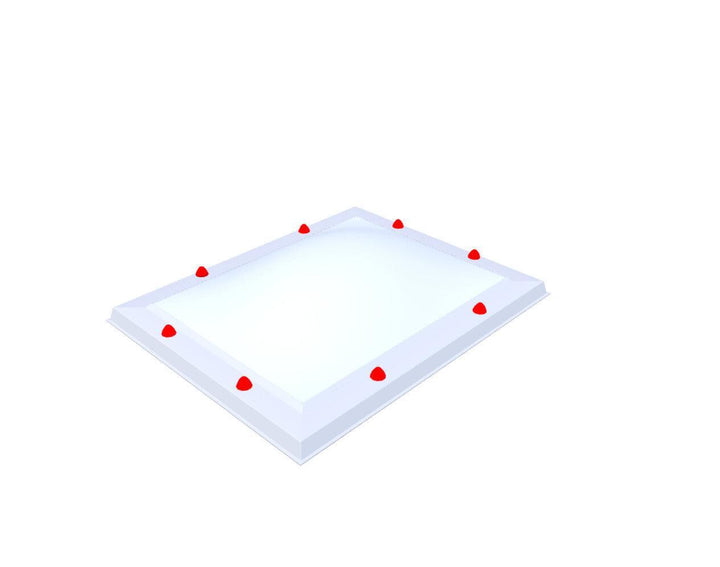 Skylux-Skylight 60x80 cm-Four-walled (1.28 W/m²K)-Polycarbonate (250 times more impact-resistant than glass)-Heat-reflective * opal & non transparent-20