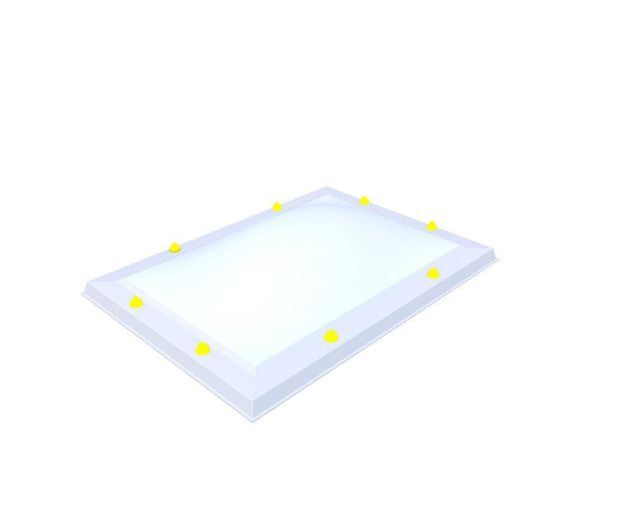 Skylux-Skylight 60x90 cm-Triple-walled (1.70 W/m²K) Heated space? Choose this version or higher!-Acrylic (10 times more impact-resistant than glass)-Opal * (milk glass) non transparent-12
