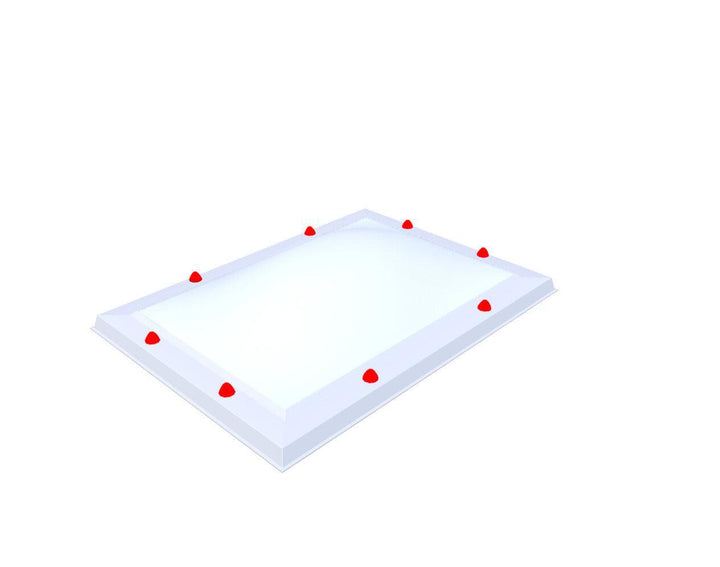 Skylux-Skylight 60x90 cm-Triple-walled (1.70 W/m²K) Heated space? Choose this version or higher!-Polycarbonate (250 times more impact-resistant than glass)-Heat-reflective * opal & non transparent-15