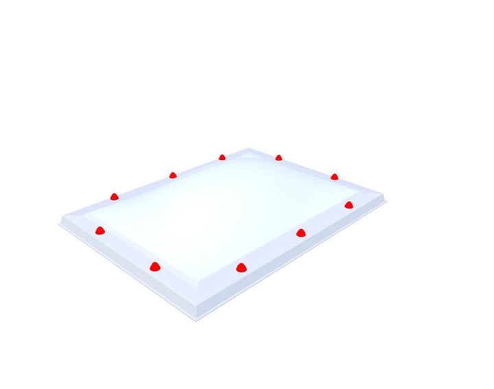Skylux-Skylight 70x100 cm-Triple-walled (1.70 W/m²K) Heated space? Choose this version or higher!-Polycarbonate (250 times more impact-resistant than glass)-Opal * (milk glass) non transparent-14