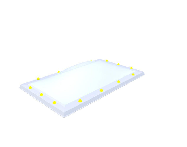 Skylux-Skylight 70x130 cm-Triple-walled (1.70 W/m²K) Heated space? Choose this version or higher!-Acrylic (10 times more impact-resistant than glass)-Opal * (milk glass) non transparent-11