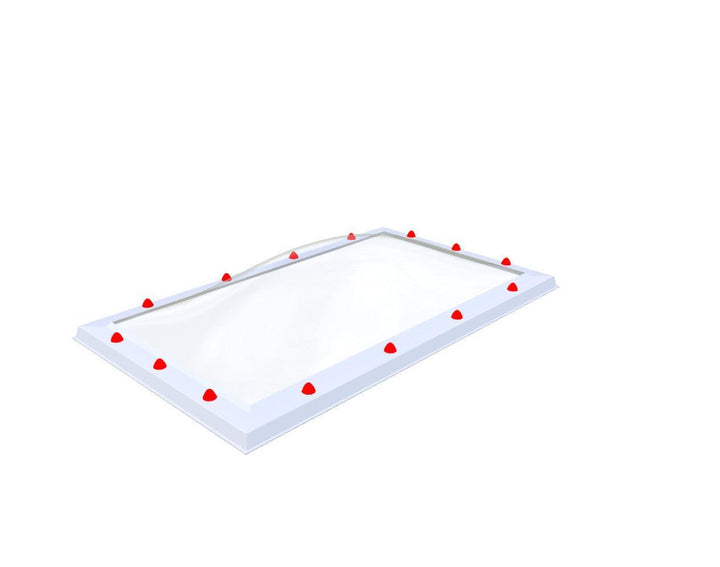 Skylux-Skylight 70x130 cm-Triple-walled (1.70 W/m²K) Heated space? Choose this version or higher!-Polycarbonate (250 times more impact-resistant than glass)-Clear * just like glass-12