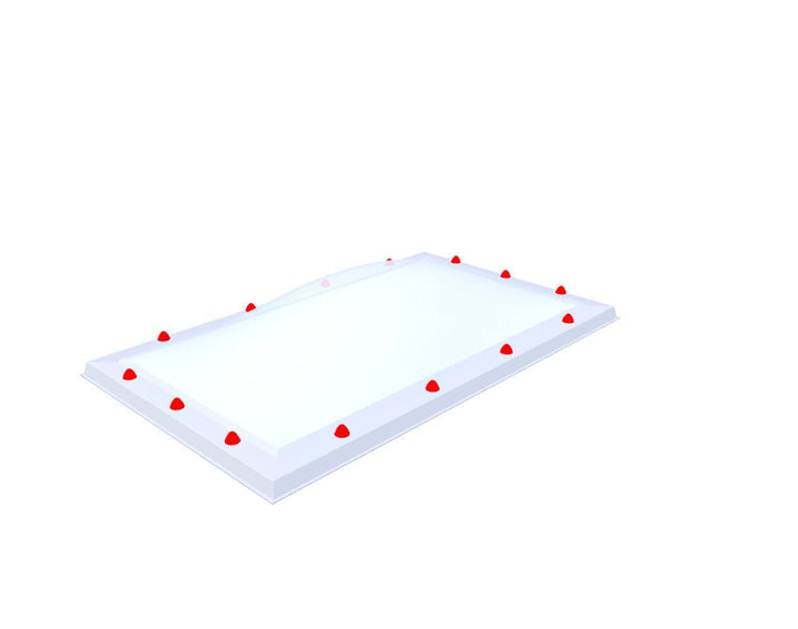 Skylux-Skylight 70x130 cm-Triple-walled (1.70 W/m²K) Heated space? Choose this version or higher!-Polycarbonate (250 times more impact-resistant than glass)-Heat-reflective * opal & non transparent-14