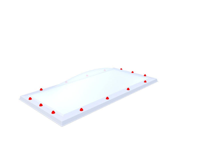Skylux-Skylight 70x160 cm-Triple-walled (1.70 W/m²K) Heated space? Choose this version or higher!-Polycarbonate (250 times more impact-resistant than glass)-Heat-reflective * opal & non transparent-15