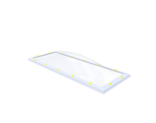 Skylux-Skylight 70x200 cm-Triple-walled (1.70 W/m²K) Heated space? Choose this version or higher!-Acrylic (10 times more impact-resistant than glass)-Clear * just like glass-1