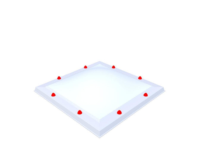 Skylux-Skylight 70x70 cm-Double-walled (2.90 W/m²K)-Polycarbonate (250 times more impact-resistant than glass)-Heat-reflective * opal & non transparent-11
