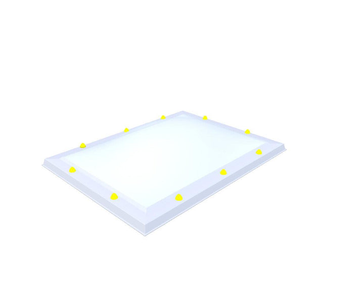 Skylux-Skylight 75x105 cm-Triple-walled (1.70 W/m²K) Heated space? Choose this version or higher!-Acrylic (10 times more impact-resistant than glass)-Opal * (milk glass) non transparent-11