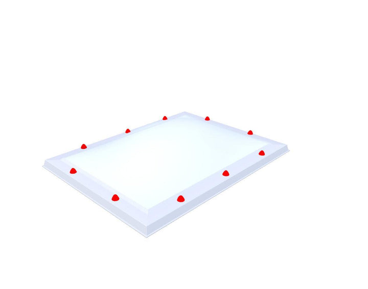 Skylux-Skylight 75x105 cm-Triple-walled (1.70 W/m²K) Heated space? Choose this version or higher!-Polycarbonate (250 times more impact-resistant than glass)-Heat-reflective * opal & non transparent-14