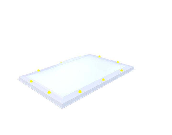 Skylux-Skylight 75x125 cm-Triple-walled (1.70 W/m²K) Heated space? Choose this version or higher!-Acrylic (10 times more impact-resistant than glass)-Opal * (milk glass) non transparent-12