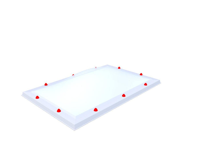 Skylux-Skylight 75x125 cm-Triple-walled (1.70 W/m²K) Heated space? Choose this version or higher!-Polycarbonate (250 times more impact-resistant than glass)-Heat-reflective * opal & non transparent-15