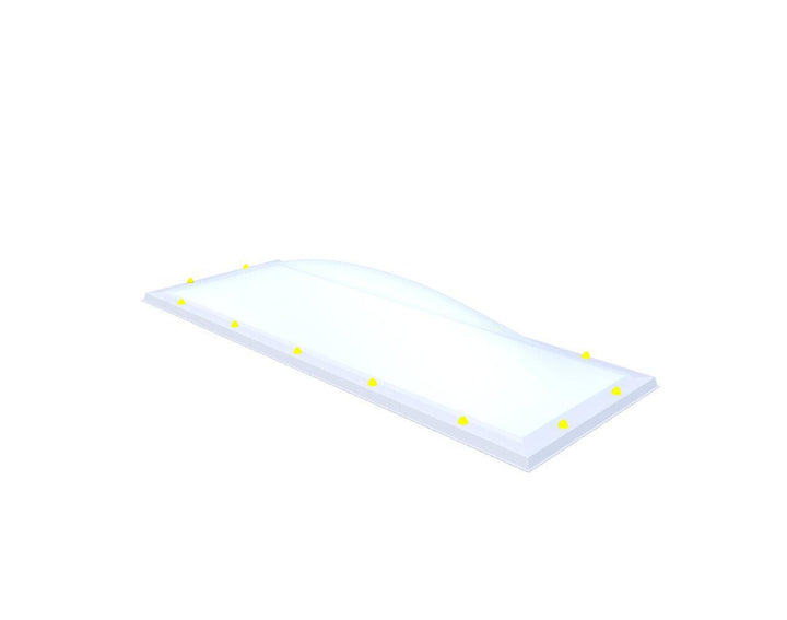 Skylux-Skylight 75x225 cm-Triple-walled (1.70 W/m²K) Heated space? Choose this version or higher!-Acrylic (10 times more impact-resistant than glass)-Opal * (milk glass) non transparent-12