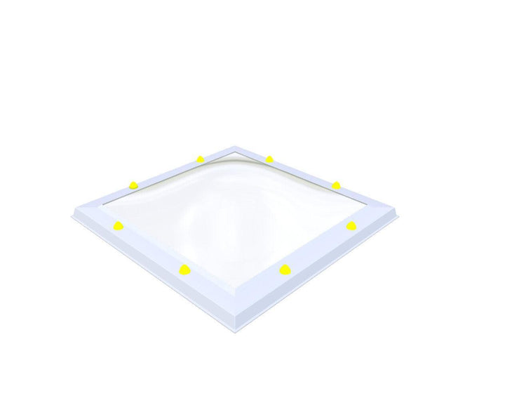 Skylux-Skylight 75x75 cm-Single-walled (least insulating - 5.17 W/m²K)-Acrylic (10 times more impact-resistant than glass)-Clear * just like glass-2