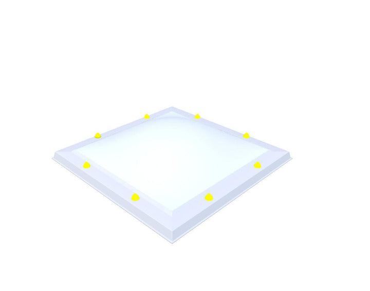 Skylux-Skylight 75x75 cm-Triple-walled (1.70 W/m²K) Heated space? Choose this version or higher!-Acrylic (10 times more impact-resistant than glass)-Opal * (milk glass) non transparent-12