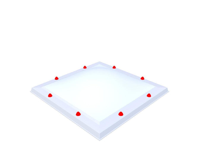 Skylux-Skylight 75x75 cm-Triple-walled (1.70 W/m²K) Heated space? Choose this version or higher!-Polycarbonate (250 times more impact-resistant than glass)-Heat-reflective * opal & non transparent-15