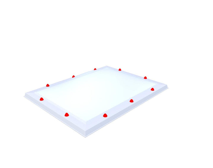 Skylux-Skylight 80x110 cm-Triple-walled (1.70 W/m²K) Heated space? Choose this version or higher!-Polycarbonate (250 times more impact-resistant than glass)-Heat-reflective * opal & non transparent-15