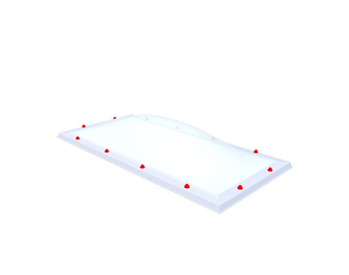 Skylux-Skylight 80x180 cm-Triple-walled (1.70 W/m²K) Heated space? Choose this version or higher!-Polycarbonate (250 times more impact-resistant than glass)-Heat-reflective * opal & non transparent-14