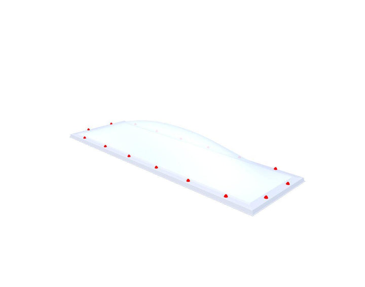 Skylux-Skylight 80x280 cm-Double-walled (2.90 W/m²K)-Polycarbonate (250 times more impact-resistant than glass)-Opal * (milk glass) non transparent-9