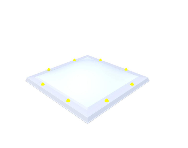 Skylux-Skylight 80x80 cm-Four-walled (1.28 W/m²K)-Acrylic (10 times more impact-resistant than glass)-Opal * (milk glass) non transparent-17