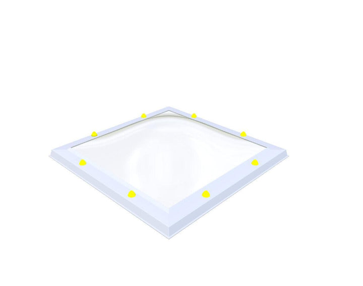 Skylux-Skylight 80x80 cm-Triple-walled (1.70 W/m²K) Heated space? Choose this version or higher!-Acrylic (10 times more impact-resistant than glass)-Clear * just like glass-11