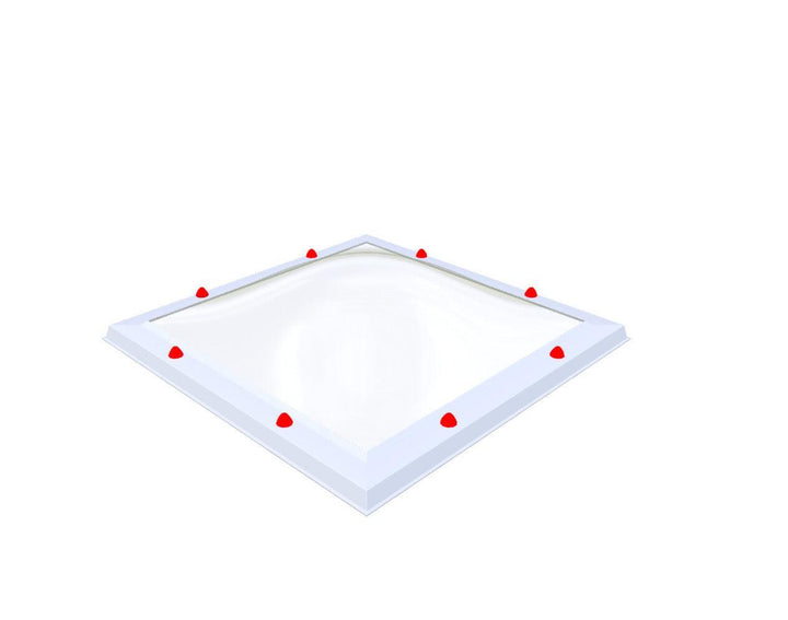 Skylux-Skylight 85x85 cm-Four-walled (1.28 W/m²K)-Polycarbonate (250 times more impact-resistant than glass)-Clear * just like glass-18