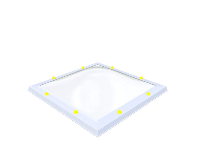 Skylux-Skylight 85x85 cm-Single-walled (least insulating - 5.17 W/m²K)-Acrylic (10 times more impact-resistant than glass)-Clear * just like glass-2