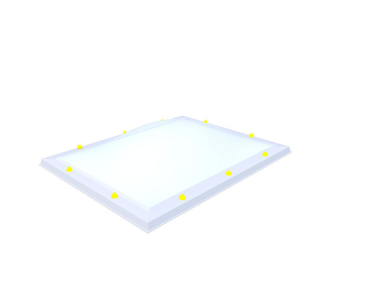 Skylux-Skylight 90x120 cm-Triple-walled (1.70 W/m²K) Heated space? Choose this version or higher!-Acrylic (10 times more impact-resistant than glass)-Opal * (milk glass) non transparent-12