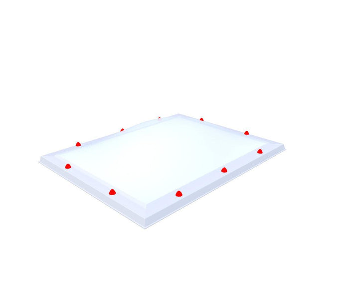 Skylux-Skylight 90x120 cm-Triple-walled (1.70 W/m²K) Heated space? Choose this version or higher!-Polycarbonate (250 times more impact-resistant than glass)-Heat-reflective * opal & non transparent-15