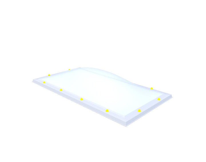 Skylux-Skylight 90x180 cm-Triple-walled (1.70 W/m²K) Heated space? Choose this version or higher!-Acrylic (10 times more impact-resistant than glass)-Opal * (milk glass) non transparent-12