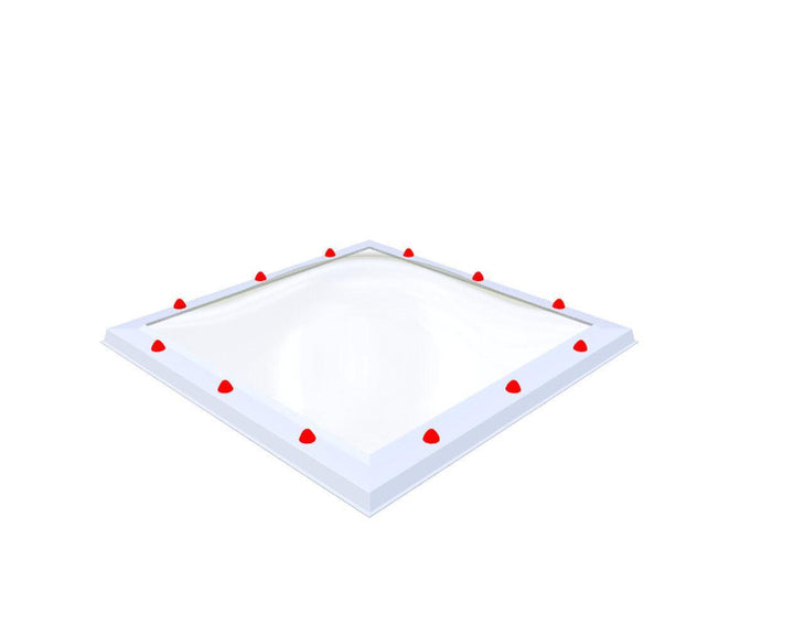 Skylux-Skylight 90x90 cm-Triple-walled (1.70 W/m²K) Heated space? Choose this version or higher!-Polycarbonate (250 times more impact-resistant than glass)-Clear * just like glass-12