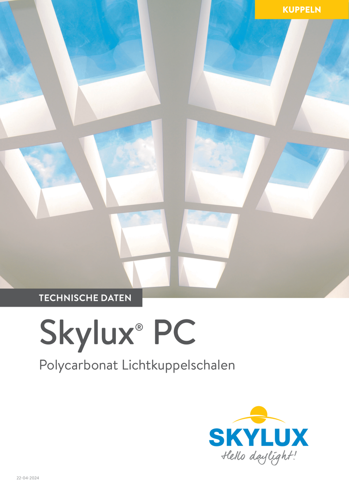 Skylux-Technical File Skylights-Polycarbonate PC-German-15